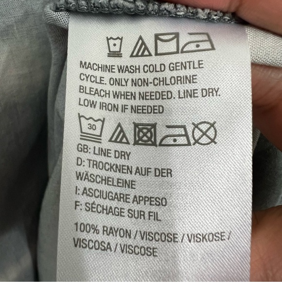 Logo Lori Goldstein 12 Gray Tie Dye Asymmetric Hem Knee Length Boho Dress - Picture 8 of 9